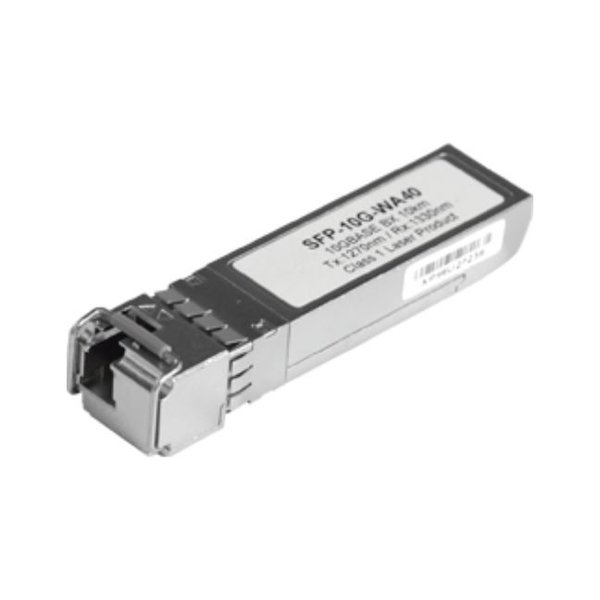 Antaira 10G Fiber SFP+ Transceiver WDM-A, Single Mode 40Km / LC / TX:1270nm RX:1330nm, 0 to 70C SFP-10G-WA40